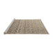 Sideview of Machine Washable Abstract Dark Almond Brown Rug, wshabs4571