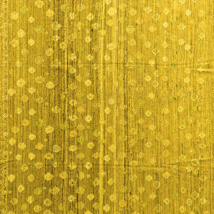 Square Machine Washable Abstract Yellow Modern Rug, wshabs4571yw