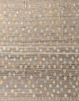 Abstract Dark Almond Brown Modern Rug, abs4571