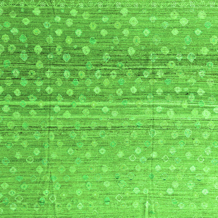 Square Machine Washable Abstract Green Modern Area Rugs, wshabs4571grn