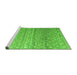 Sideview of Machine Washable Abstract Green Modern Area Rugs, wshabs4571grn