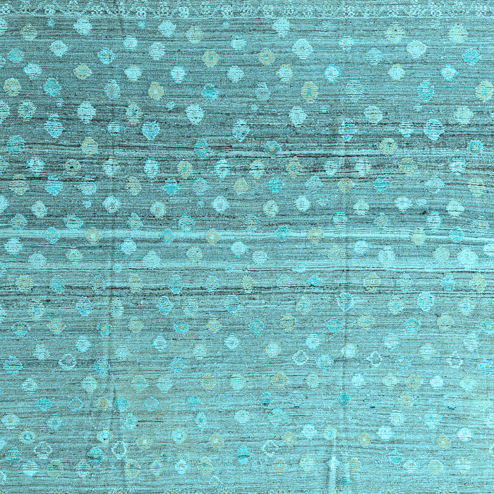 Square Abstract Light Blue Modern Rug, abs4571lblu