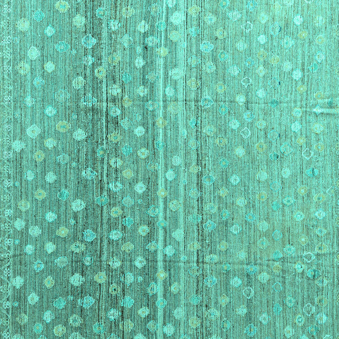 Square Abstract Turquoise Modern Rug, abs4571turq