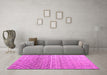 Machine Washable Abstract Pink Modern Rug in a Living Room, wshabs4571pnk