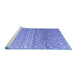 Sideview of Machine Washable Abstract Blue Modern Rug, wshabs4571blu