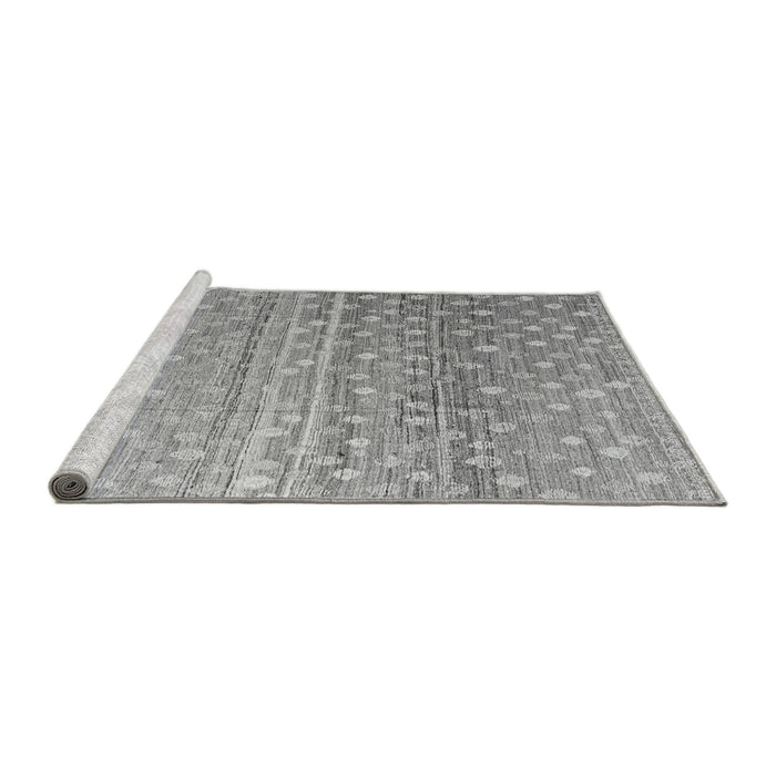 Sideview of Machine Washable Abstract Gray Modern Rug, wshabs4571gry