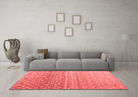 Machine Washable Abstract Red Modern Rug, wshabs4571red