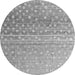 Round Abstract Gray Modern Rug, abs4571gry