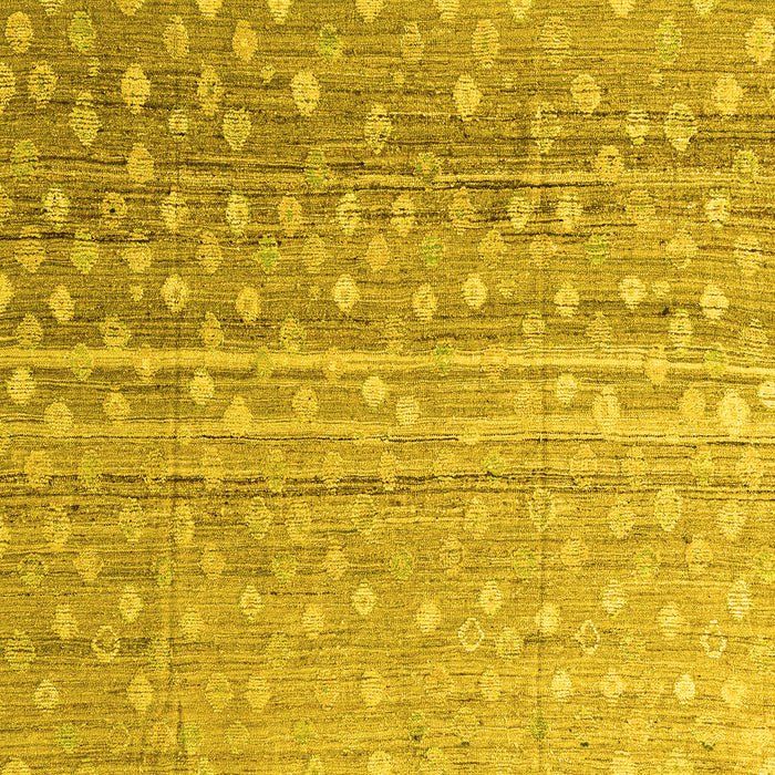 Machine Washable Abstract Yellow Modern Rug, wshabs4571yw