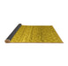 Sideview of Abstract Yellow Modern Rug, abs4571yw