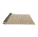 Sideview of Abstract Camel Brown Solid Rug, abs4572