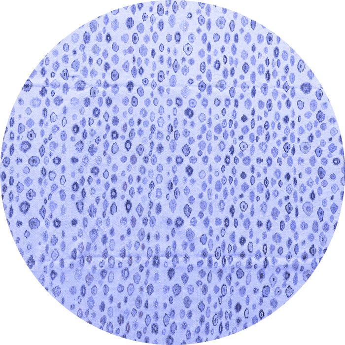 Round Solid Blue Modern Rug, abs4572blu