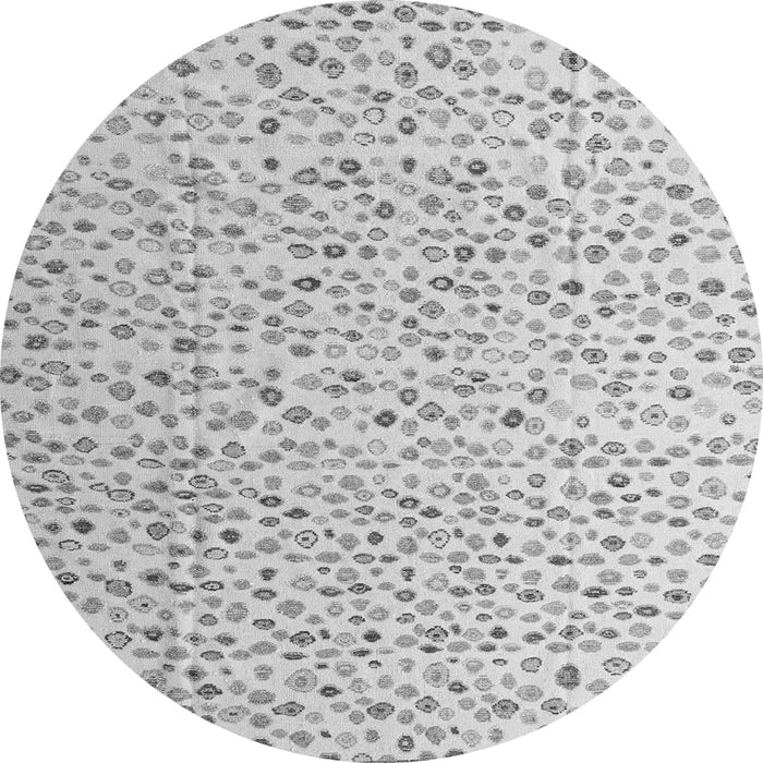 Round Solid Gray Modern Rug, abs4572gry