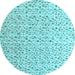 Round Solid Light Blue Modern Rug, abs4572lblu