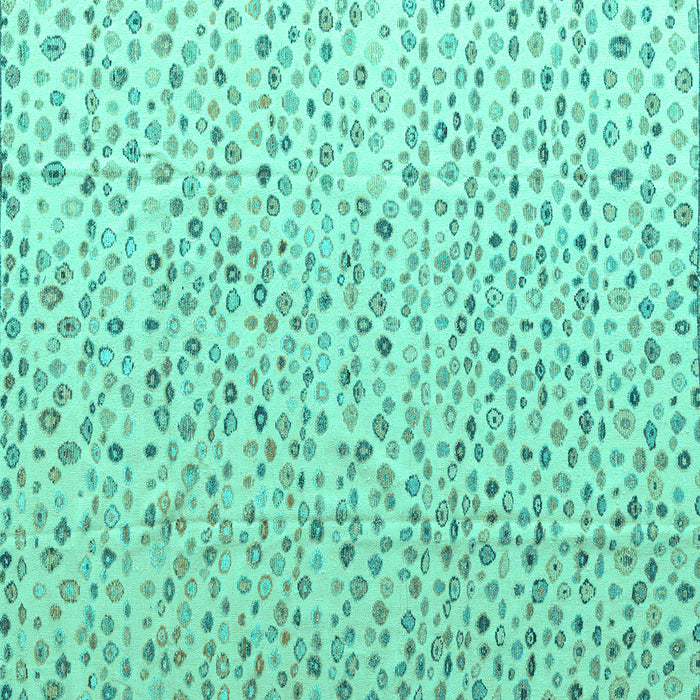 Square Solid Turquoise Modern Rug, abs4572turq