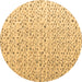 Round Solid Brown Modern Rug, abs4572brn