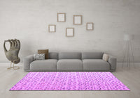 Machine Washable Solid Purple Modern Rug, wshabs4572pur