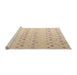 Sideview of Machine Washable Abstract Light Copper Gold Rug, wshabs4573