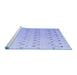 Sideview of Machine Washable Solid Blue Modern Rug, wshabs4573blu