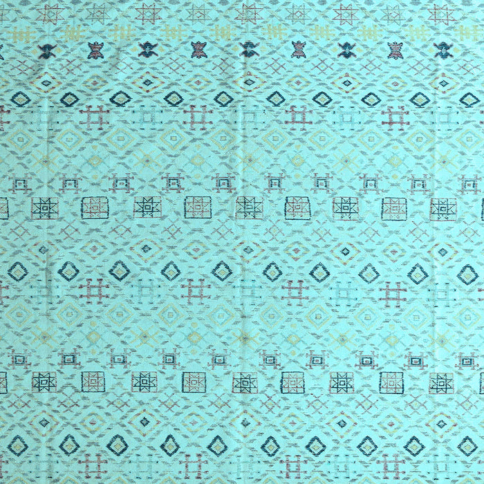 Square Machine Washable Solid Light Blue Modern Rug, wshabs4573lblu