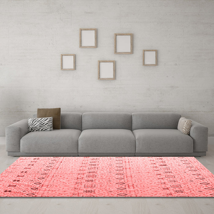 Modern Red Washable Rugs