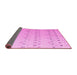 Sideview of Solid Pink Modern Rug, abs4573pnk