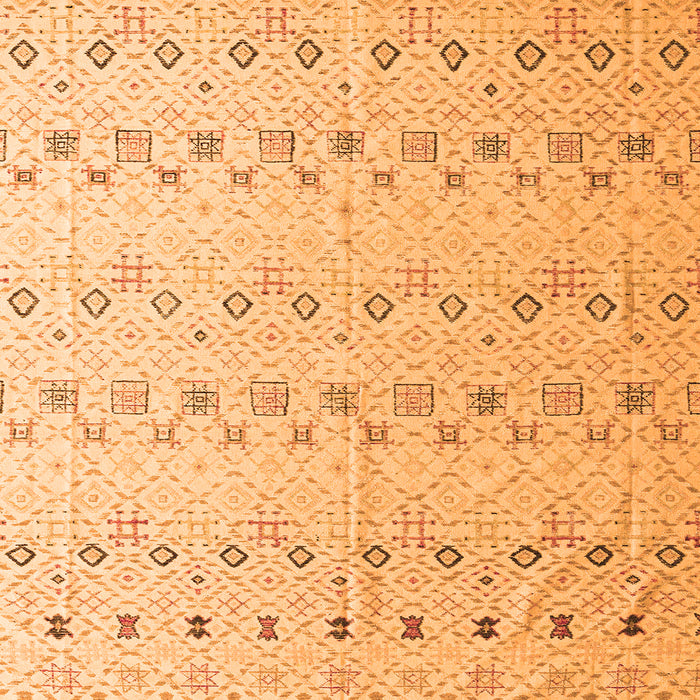 Square Machine Washable Solid Orange Modern Area Rugs, wshabs4573org