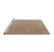 Sideview of Machine Washable Abstract Brown Sugar Brown Rug, wshabs4574