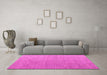 Machine Washable Abstract Pink Modern Rug in a Living Room, wshabs4574pnk