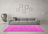 Machine Washable Abstract Pink Modern Rug, wshabs4574pnk