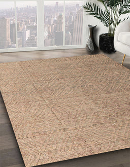 Abstract Brown Modern Rug in Family Room, abs4574
