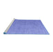 Sideview of Machine Washable Abstract Blue Modern Rug, wshabs4574blu