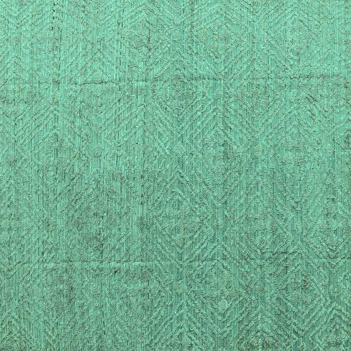 Square Machine Washable Abstract Turquoise Modern Area Rugs, wshabs4574turq