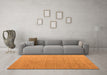 Machine Washable Abstract Orange Modern Area Rugs in a Living Room, wshabs4574org