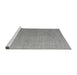 Sideview of Machine Washable Abstract Gray Modern Rug, wshabs4574gry