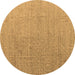 Round Abstract Brown Modern Rug, abs4574brn