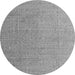 Round Machine Washable Abstract Gray Modern Rug, wshabs4574gry