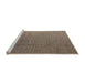 Sideview of Machine Washable Abstract Camel Brown Rug, wshabs4575