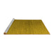 Sideview of Machine Washable Abstract Yellow Modern Rug, wshabs4575yw