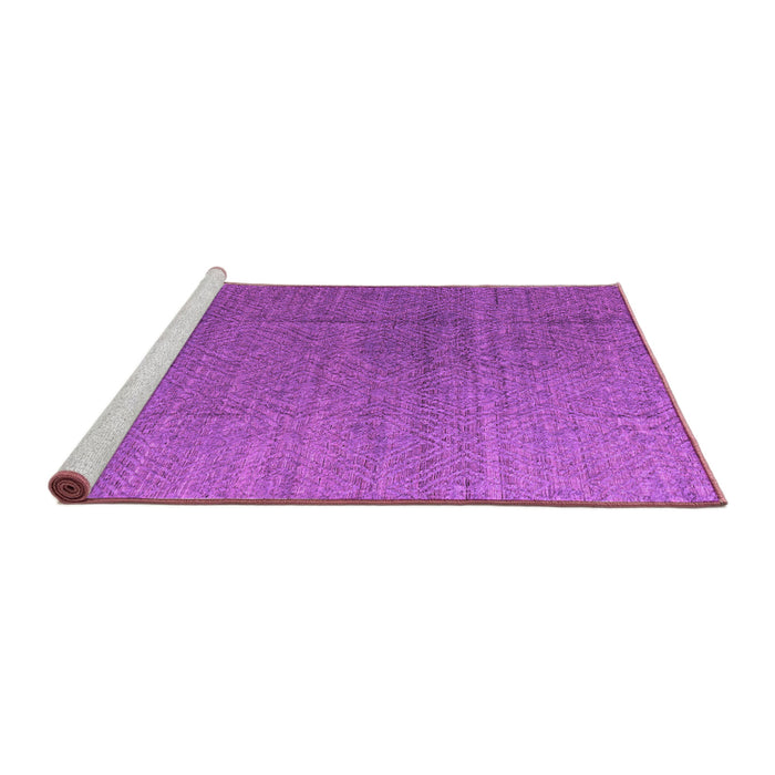 Sideview of Machine Washable Abstract Purple Modern Area Rugs, wshabs4575pur