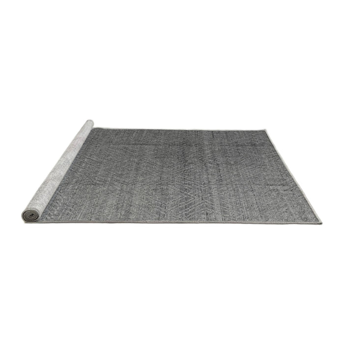 Sideview of Machine Washable Abstract Gray Modern Rug, wshabs4575gry