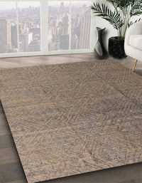 Abstract Camel Brown Modern Rug, abs4575