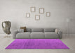 Machine Washable Abstract Purple Modern Area Rugs in a Living Room, wshabs4575pur