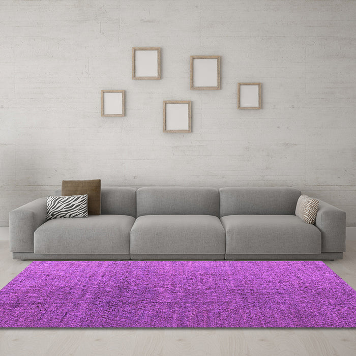 Machine Washable Abstract Purple Modern Area Rugs in a Living Room, wshabs4575pur