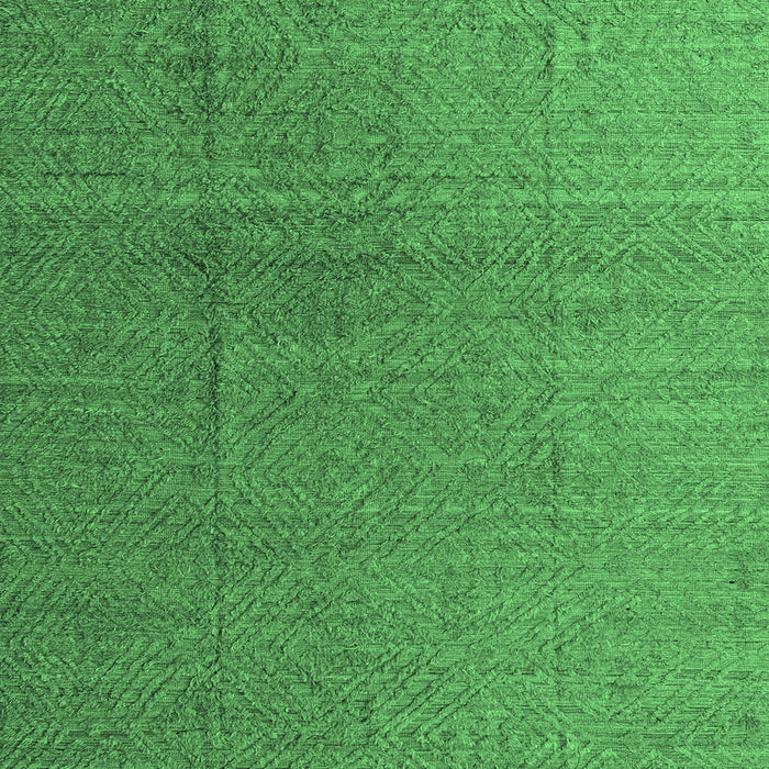 Square Abstract Emerald Green Modern Rug, abs4575emgrn