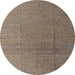 Round Abstract Camel Brown Modern Rug, abs4575