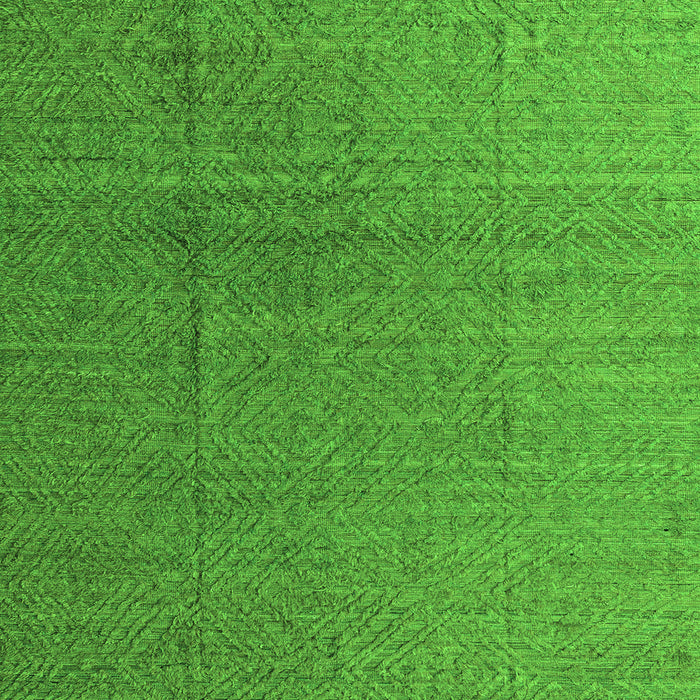 Square Machine Washable Abstract Green Modern Area Rugs, wshabs4575grn