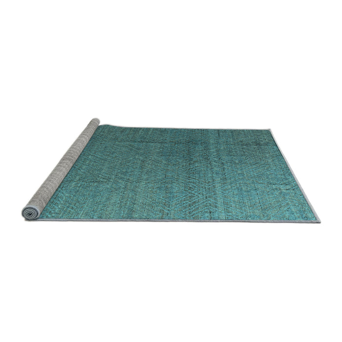 Sideview of Machine Washable Abstract Light Blue Modern Rug, wshabs4575lblu