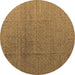 Round Machine Washable Abstract Brown Modern Rug, wshabs4575brn