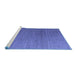 Sideview of Machine Washable Abstract Blue Modern Rug, wshabs4575blu